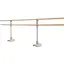 Frittstående Ballettbarre - Braig 2 á 350 cm | oval profil | m/hjul