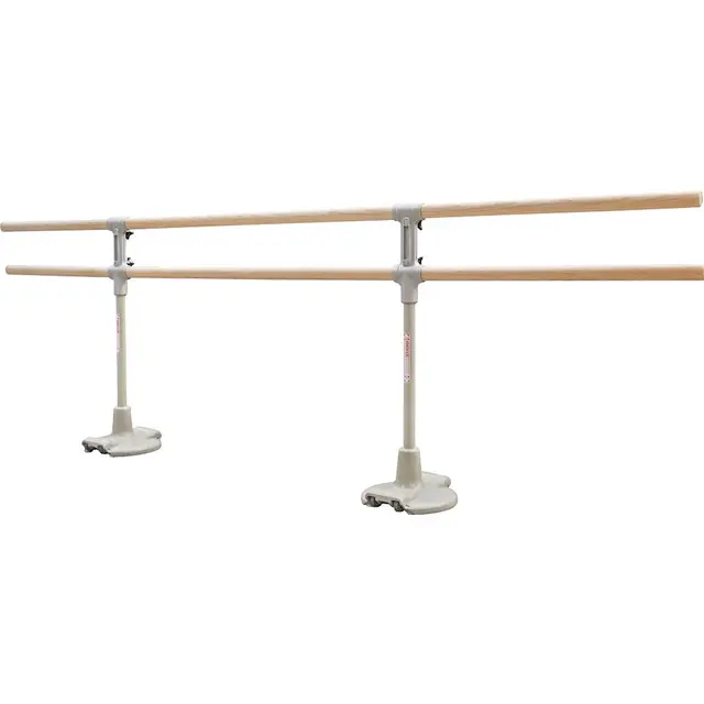 Frittstående Ballettbarre - Braig 2 á 350 cm | oval profil | m/hjul 
