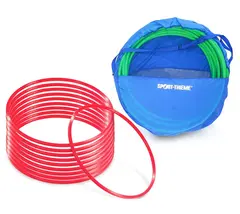 Gymnastikkringer Pvc 70 cm | R&#248;d 70 cm | 10 stk med oppbevaringsbag