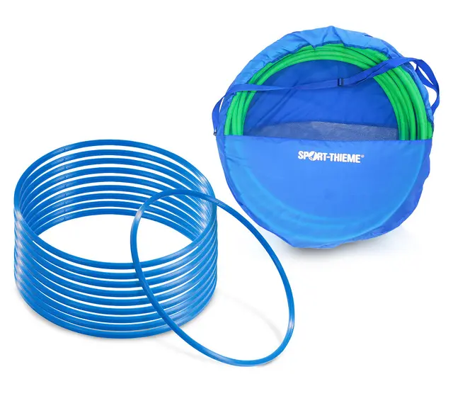 Gymnastikkringer Pvc 80 cm 80 cm | 10 stk med oppbevaringsbag 
