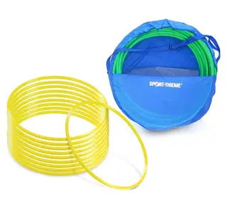 Gymnastikkringer Pvc 80 cm 10 stk Flat | Med oppbevaringspose
