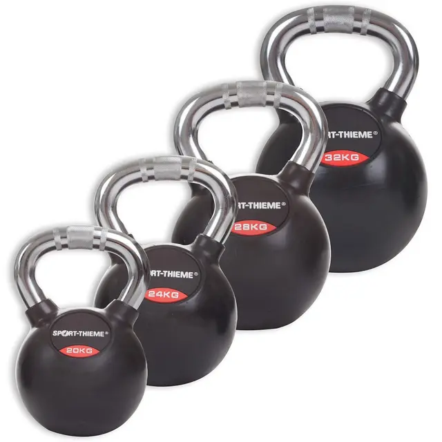 Kettlebells Gummiert Riflet Grep 4 stk | 20 til 32 kg 