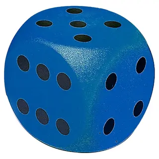 Terning Volley i skum med trekk 1 stk | blå | 30 x 30 cm