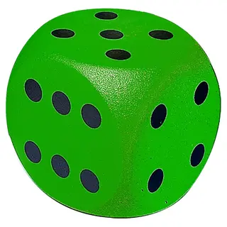 Terning Volley i skum med trekk 1 stk | grønn | 16 x 16 cm
