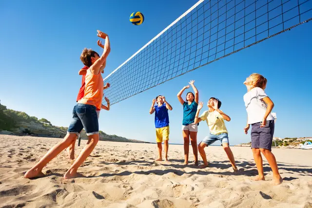 Sandvolleyball-sett SunVolley LC600 Nett 6 m | Stolper | Bag 