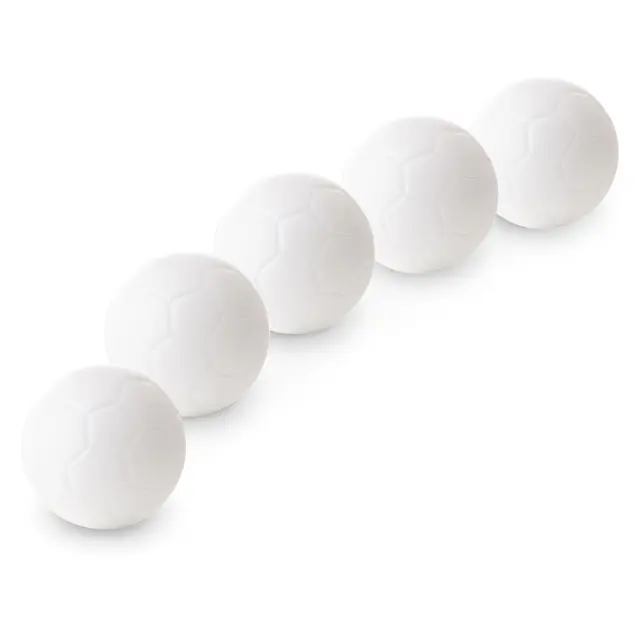 Foosball ball Kunststoff | 36 mm 5 stk baller til fotballspill | Hvit 