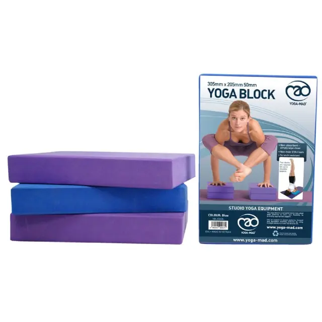 Yogablokk i EVA skum 305 x 205 x 50 mm | Lilla 