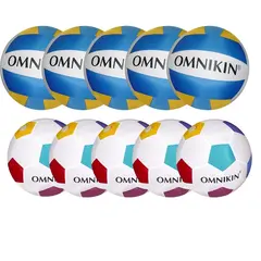 Omnikin&#174; fotball- og volleyballpakke Pakke med 10 superlette baller