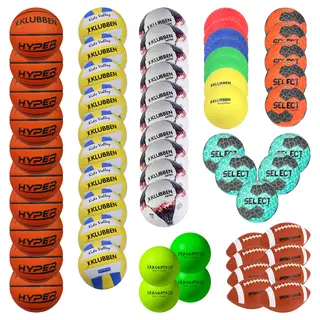 Megastor ballpakke til barneskoler 60 baller til skoler