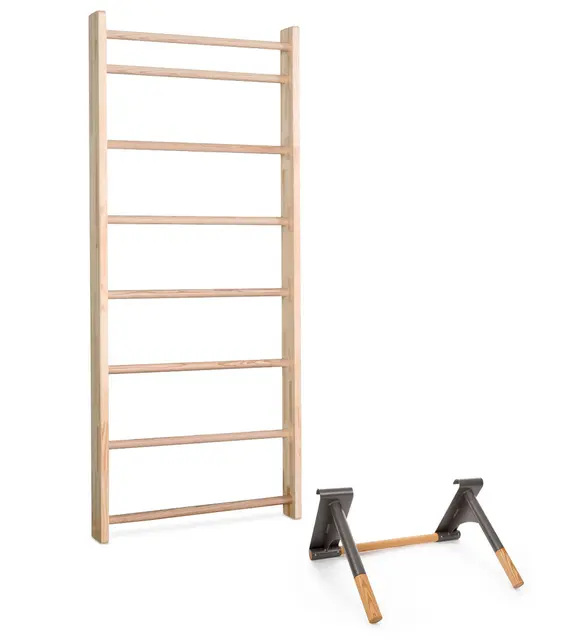 Ribbevegg med pull-up dip bar 1 seksjon | Avstand 25,2 cm | Ask 