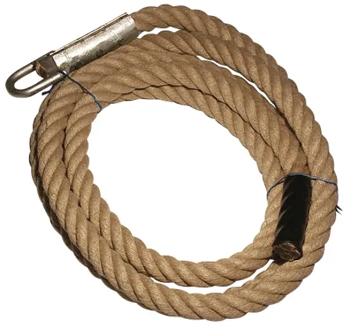 Klatretau av naturfiber 33 mm | 5,5 m Med taumansjett og hull til oppheng 