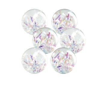Regnbueball Diamant 10 cm | 6 stk. 6 glitrende baller