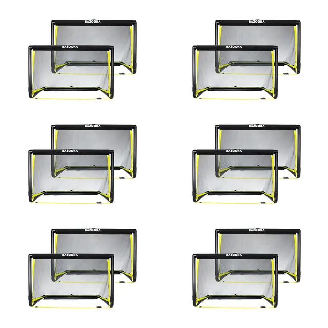 BazookaGoal | 120X75 cm | 12 stk Fotballmål for småbanespill - Bazookamål 