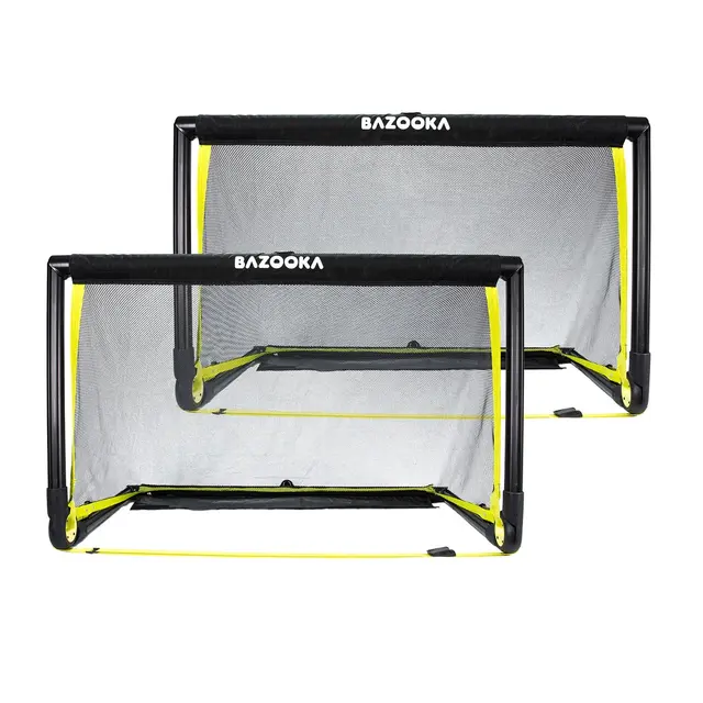 BazookaGoal XL | 150X90 cm |  2 stk 3v3 Fotballmål - Sammenleggbart minimål 