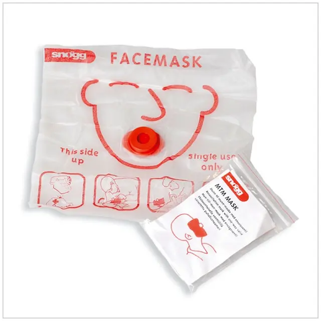 Facemask med enveisventil Munn-til-munn maske 