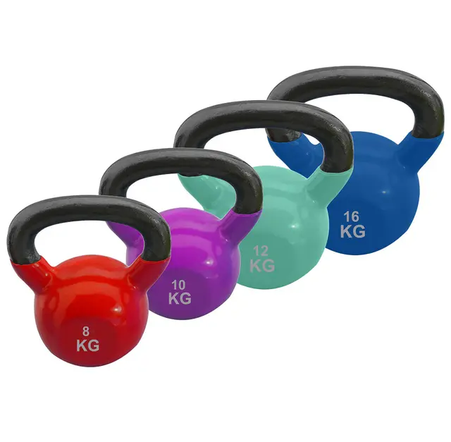 Kettlebells Vinyl 4 stk | 8 til 16 kg 