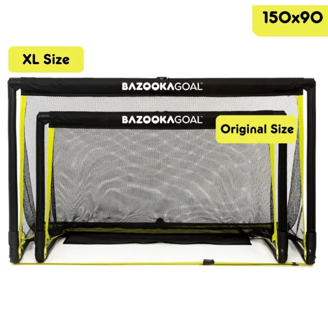 BazookaGoal XL | 150X90 cm 3v3 Fotballmål - Sammenleggbart minimål 