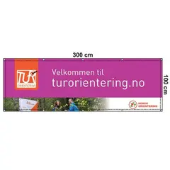 Turorientering, banner Lilla Lilla | 3 x 1 meter