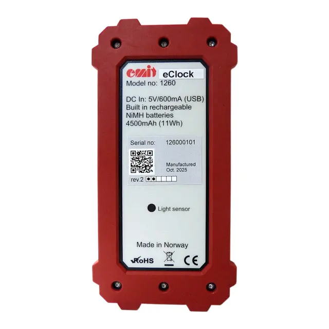 eClock+  Startdisplay For idretter med intervallstart 