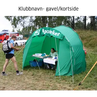 Tunneltelt tilbeh&#248;r Klubbnavn p&#229; gavel