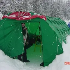 Tunneltelt Vinter 4 segment, gult