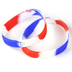 Armb&#229;nd r&#248;dt hvitt og bl&#229;tt 10 pk Norway speedskating team