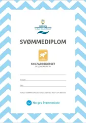 Skilpadde diplomer pakke a 20 stk Kun til klubber i Norges Sv&#248;mmeskole