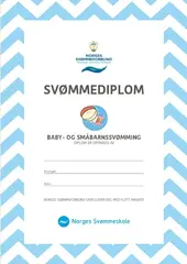 Baby- og sm&#229;barn diplomer pakke a 20 stk Kun til klubber i Norges Sv&#248;mmeskole
