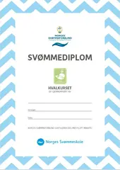 Hval diplomer pakke a 20 stk Kun til klubber i Norges Sv&#248;mmeskole