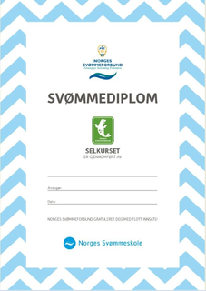 Selen diplomer pakke a 20 stk Kun til klubber i Norges Sv&#248;mmeskole