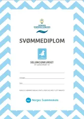 Selungen diplomer pakke a 20 stk Kun til klubber i Norges Sv&#248;mmeskole