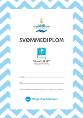 Vann diplomer pakke a 20 stk Kun til klubber i Norges Svømmeskole