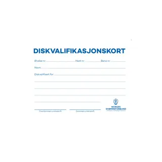 Diskvalifikasjonskort (50)