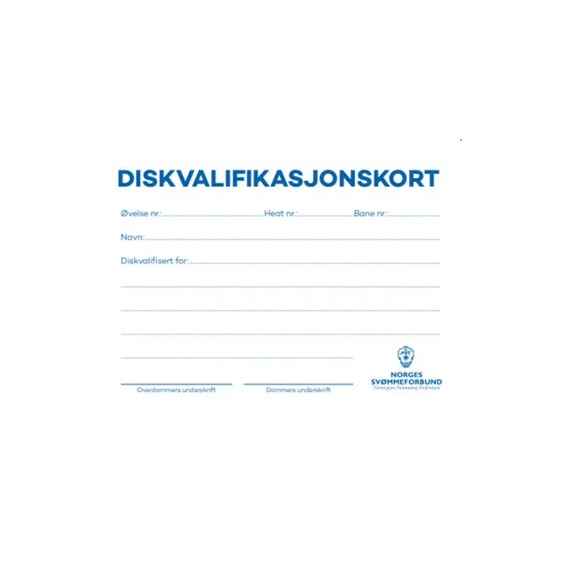 Diskvalifikasjonskort (50) 