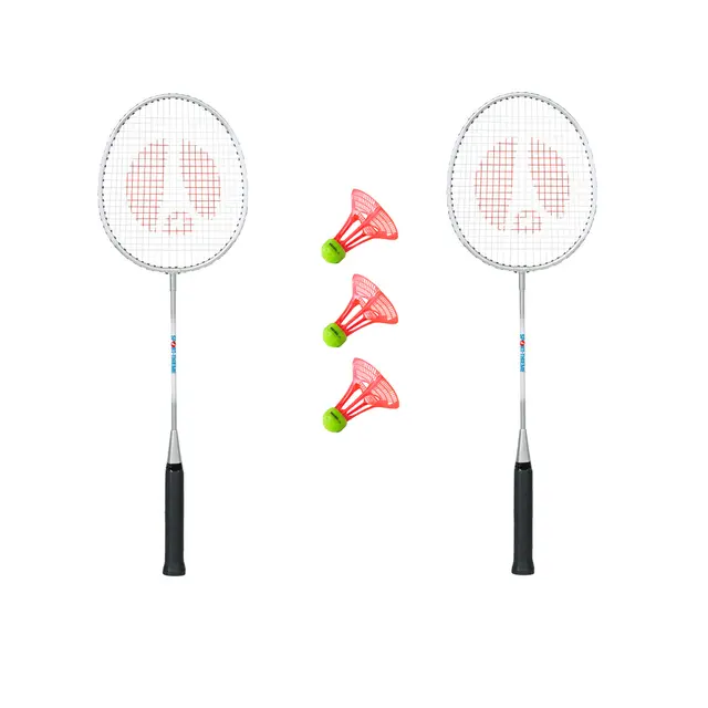 Badmintonsett Fritid Utendørs 2 racketer & 3 badmintonballer 