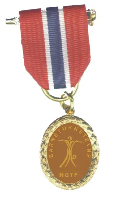 Kretsstevnemedalje Gull med krans (10) 7 år 