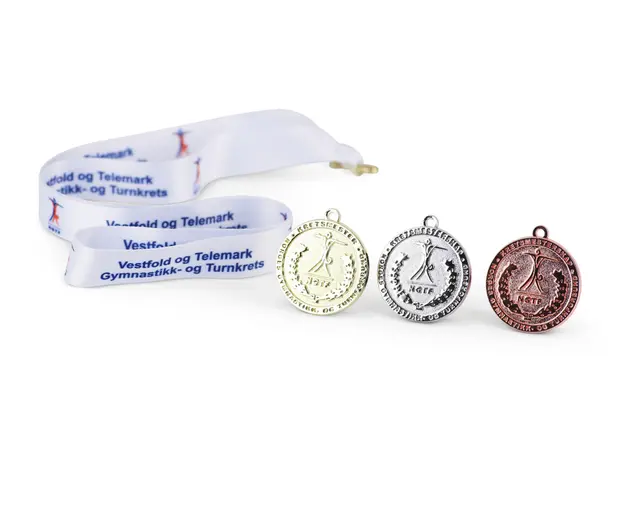Kretsmestermedalje Sølv Vestfold og Telemark Gymnastikk- og Turn 