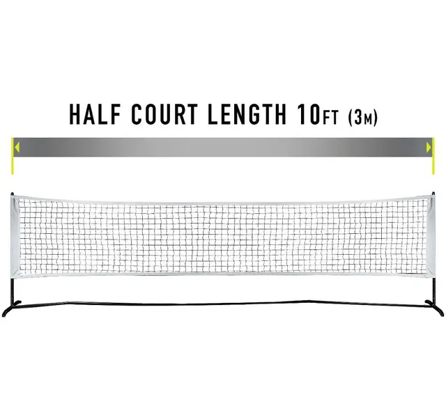 Pickleballracket Startersett Nett 1/2 Court | 2 racketer | 2 baller 