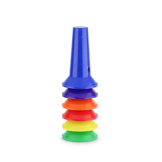 Markeringskjegler 6 stk | 16 cm Spordas | Assorterte farger 