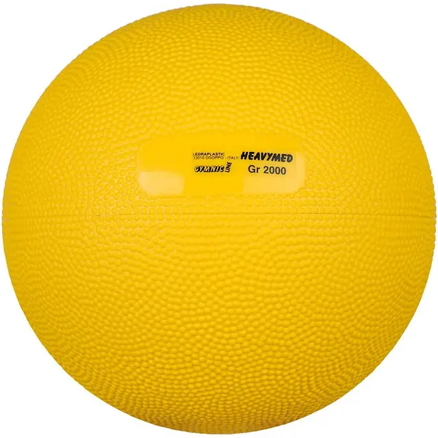Medisinball Heavymed 2 kg Lateksfri med sprett - Gul 