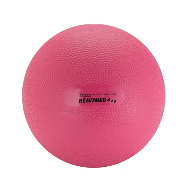 Medisinball Heavymed 4 kg Lateksfri med sprett - Rosa 