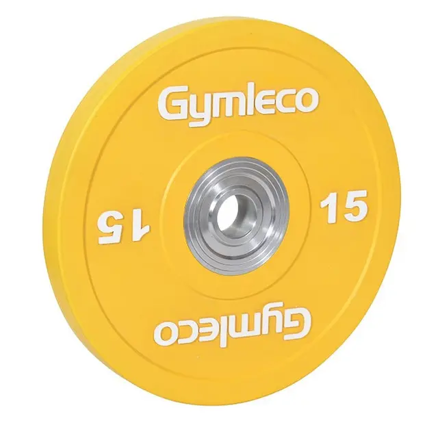 Vektskive Gymleco Bumper Plates 15 kg Hull: 50 mm | Gul 