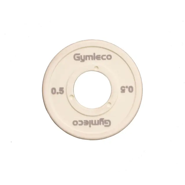 Vektskive Gymleco Fractional Plate 0,5 Hull: 50mm | Hvit | 0,5 kg 