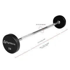 Gymleco vektstang med fast vekt 20 kg