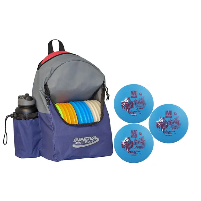 Discgolf Midrange Mad Mission ArcticLine Klassesett 15 stk | 1 Ryggsekk 