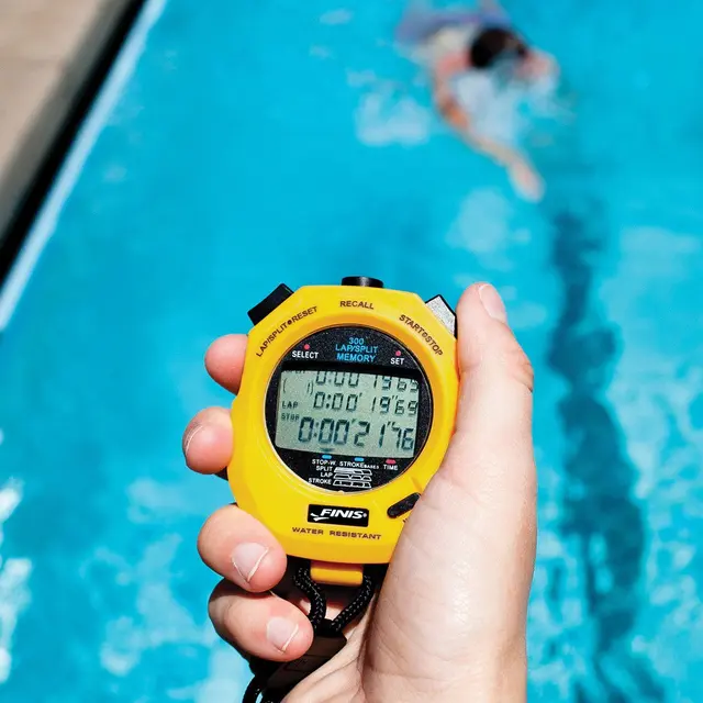 FINIS Stoppeklokke 300 memory Gul vannresistent stoppeklokke 