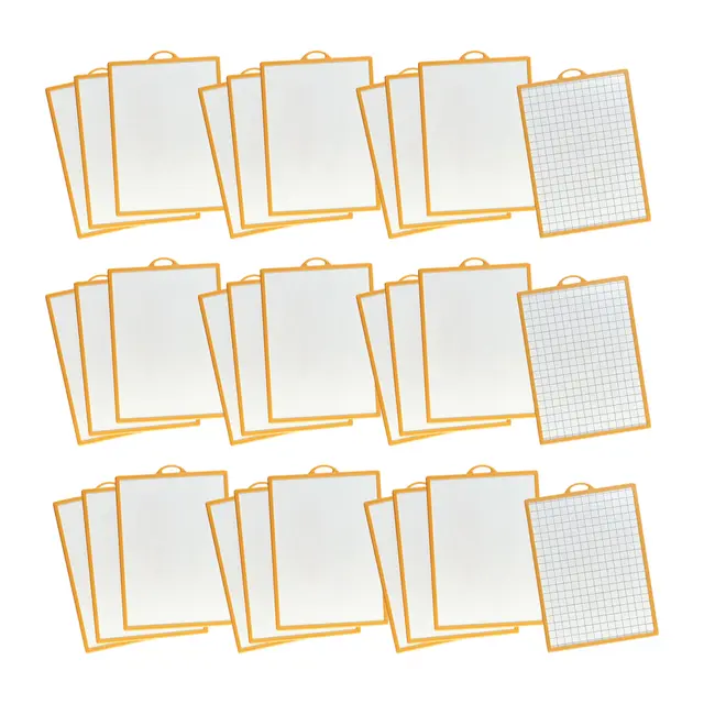 Whiteboard tavle med ruteside (30) 30 stk | Tosidig - Blank/Ruter 
